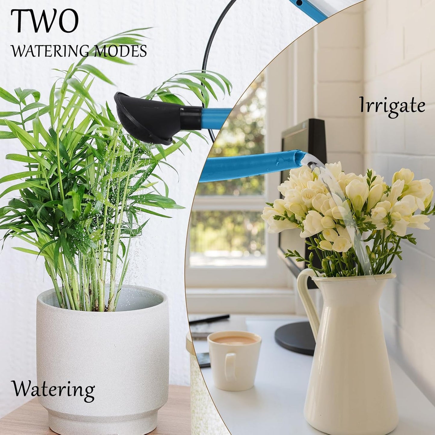 1.59 Gal Green Clear Plastic Foldable Watering Can