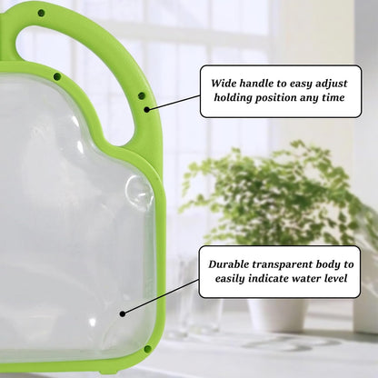 1.59 Gal Green Clear Plastic Foldable Watering Can