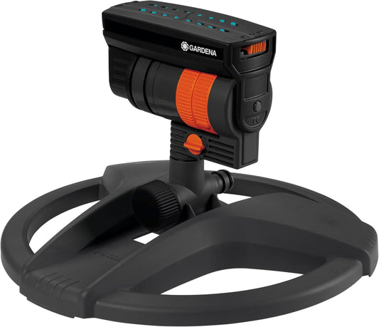AquaZoom Compact Rectangular oscillating Sprinkler: Sprinkler for Watering Areas of 9–216 m², Range 3–18 m, Spread 3–12 m, Built-in Filter (18708-20)