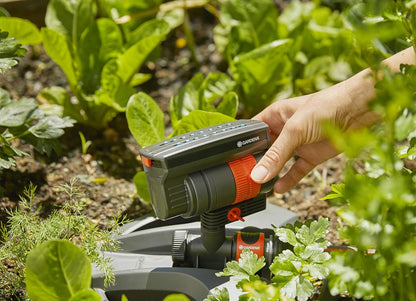 AquaZoom Compact Rectangular oscillating Sprinkler: Sprinkler for Watering Areas of 9–216 m², Range 3–18 m, Spread 3–12 m, Built-in Filter (18708-20)