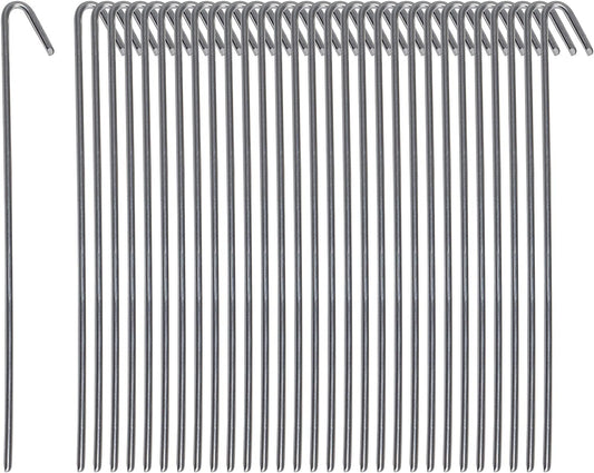 30 Pack Tent Stakes Metal Garden Edging Fence Hooks Pegs Christmas Decoration Stakes Made USA 9 inches Long