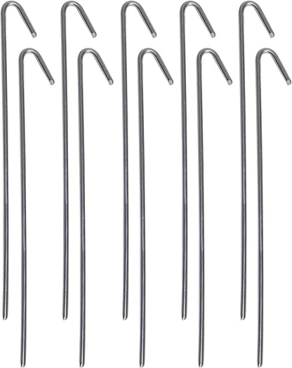 30 Pack Tent Stakes Metal Garden Edging Fence Hooks Pegs Christmas Decoration Stakes Made USA 9 inches Long