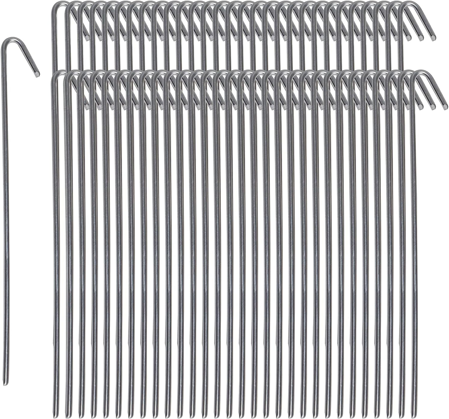 30 Pack Tent Stakes Metal Garden Edging Fence Hooks Pegs Christmas Decoration Stakes Made USA 9 inches Long