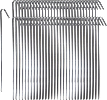 30 Pack Tent Stakes Metal Garden Edging Fence Hooks Pegs Christmas Decoration Stakes Made USA 9 inches Long