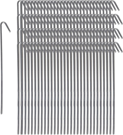 30 Pack Tent Stakes Metal Garden Edging Fence Hooks Pegs Christmas Decoration Stakes Made USA 9 inches Long
