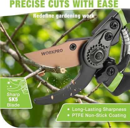 8.5" Bypass Pruning Shears with Die-cast Aluminum Handle