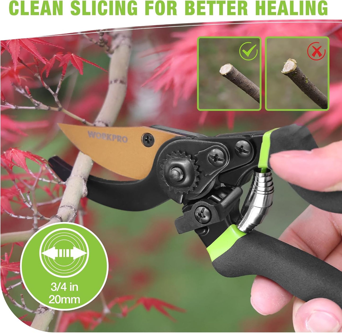 8.5" Bypass Pruning Shears with Die-cast Aluminum Handle