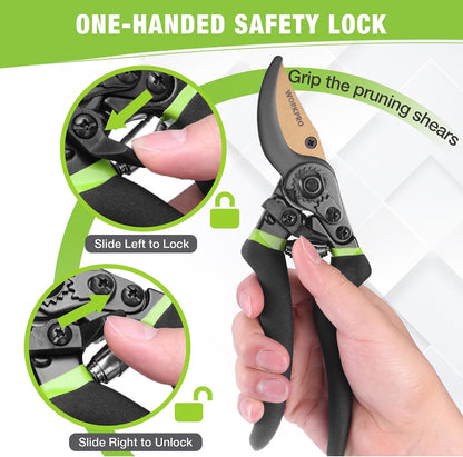 8.5" Bypass Pruning Shears with Die-cast Aluminum Handle