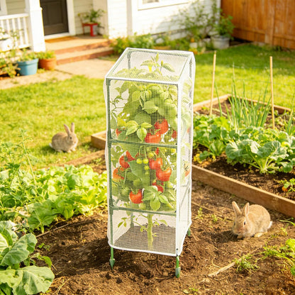 3 Pack 59" x 18" Garden Bird Netting for Square Tomato Cage, Plant Cage Net