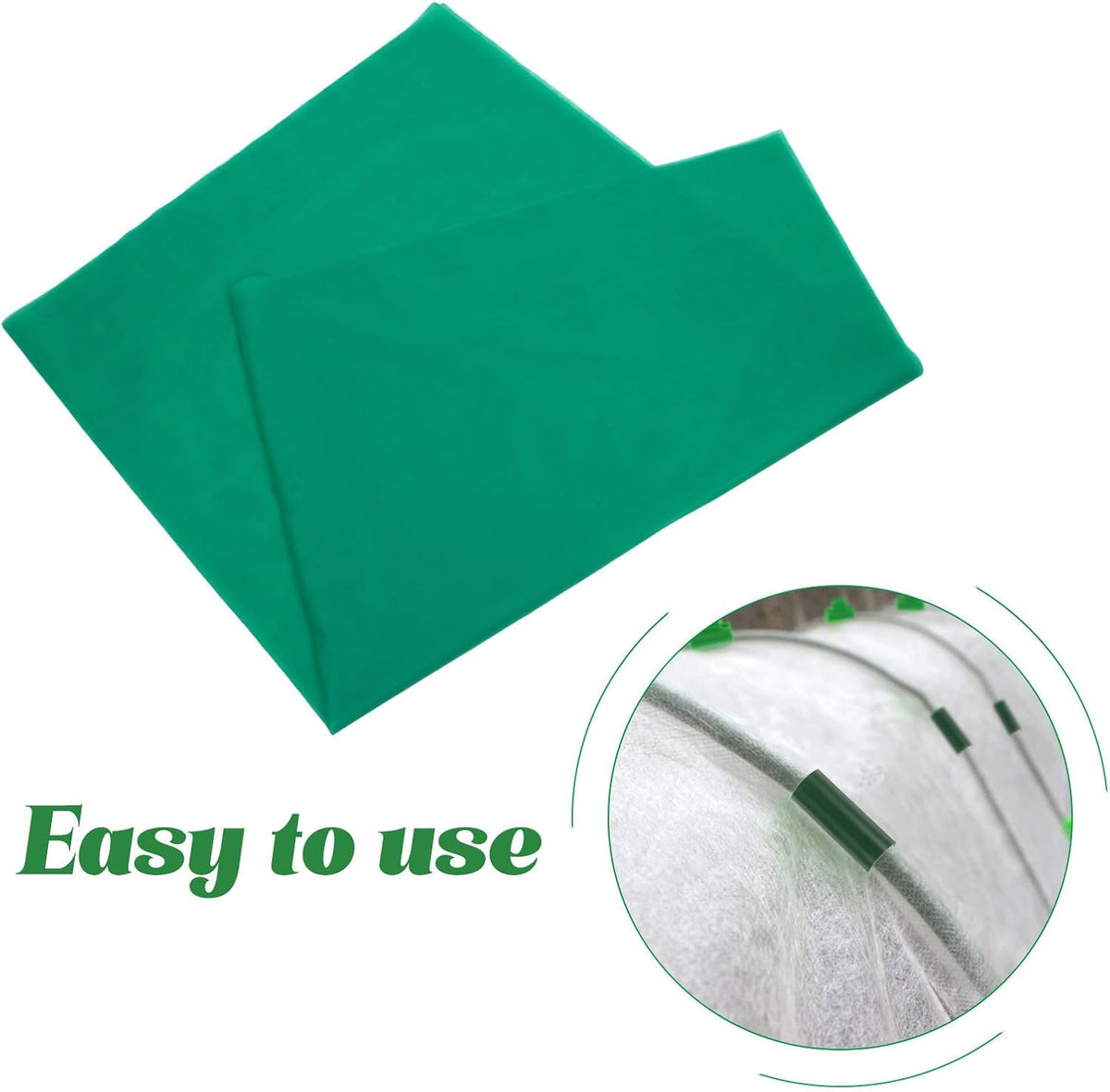 Green-Thickened Non-Woven Fabric Plant Cover 2 x 5 M Green Frost Protection for Outdoor Plants, Reusable Gardening Accessory for Growing and Garden Winter