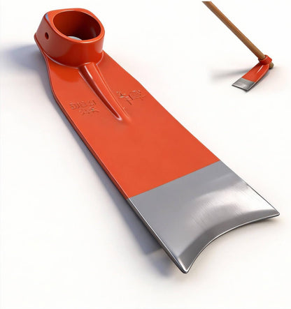 Heavy Duty Garden Round Eye Hoe for Soil Digging 2.2Lb (1Kg)- High Carbon Rail Steel, Hand-Sharpened Edge, Heat-Treated for Strength & Stable Performance(Not Included Handle)