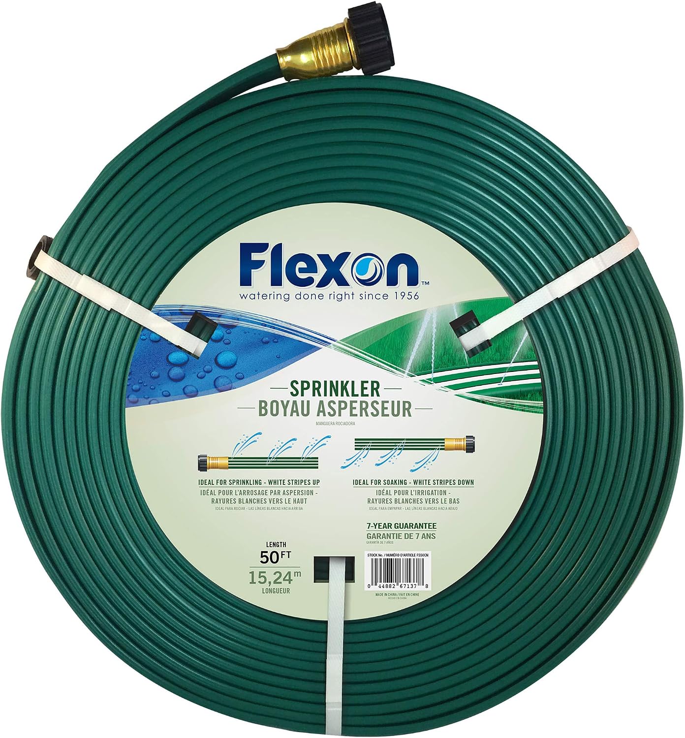 FS50 3-Tube Soaker/Sprinkler Hose, 50-feet