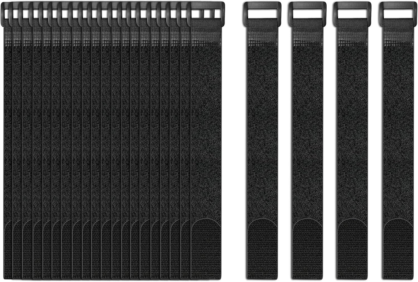 24 Pack Cable Straps Reusable Fastening Cinch Straps Wire Loop Ties 12 In