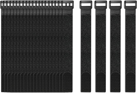 24 Pack Cable Straps Reusable Fastening Cinch Straps Wire Loop Ties 12 In