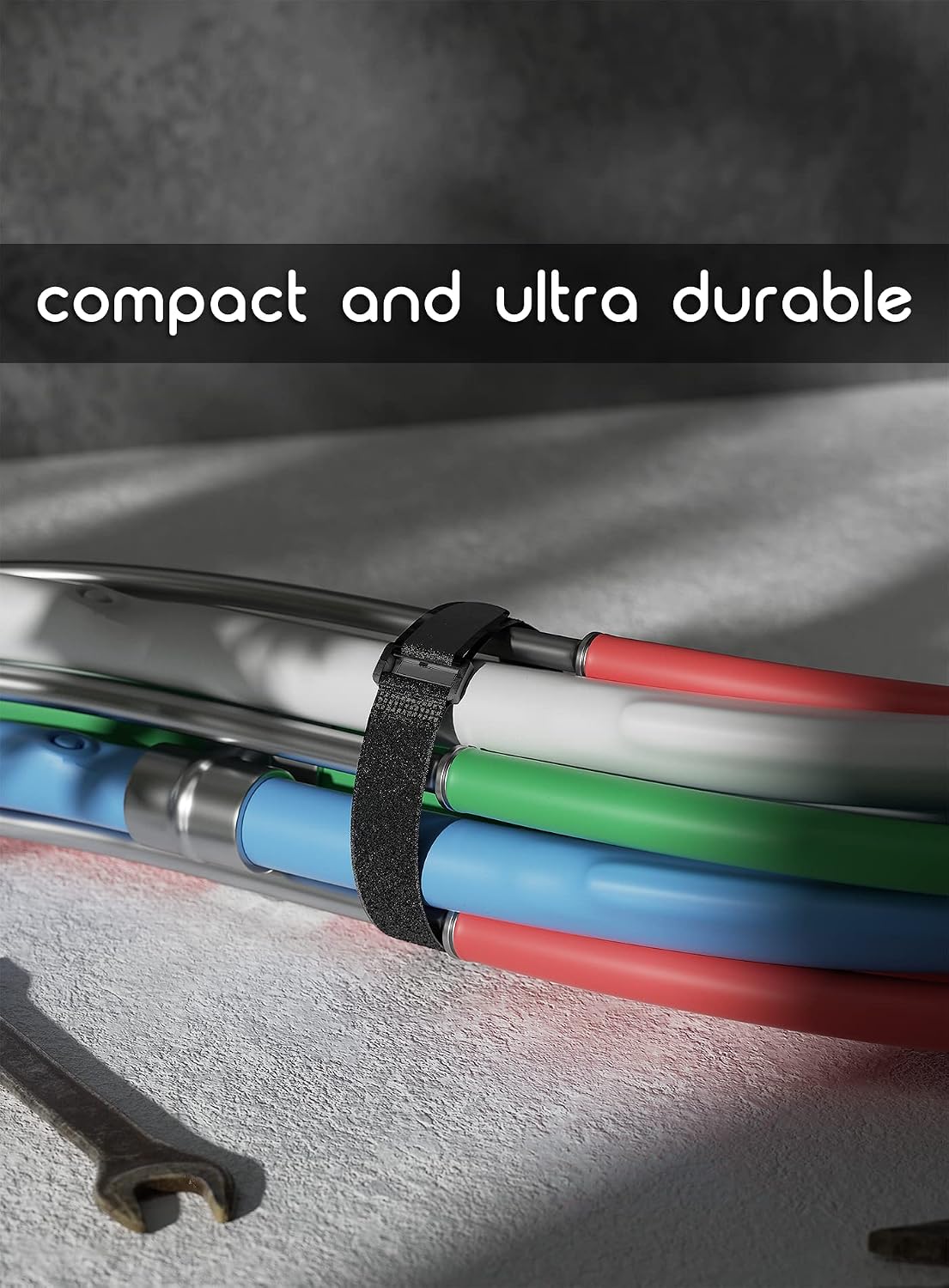 24 Pack Cable Straps Reusable Fastening Cinch Straps Wire Loop Ties 12 In