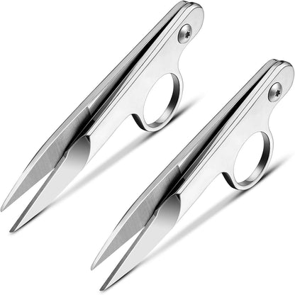 2 Pcs Sewing Scissors Thread Snips with Protective Rubber Sleeve