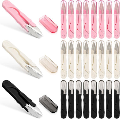 2 Pcs Sewing Scissors Thread Snips with Protective Rubber Sleeve