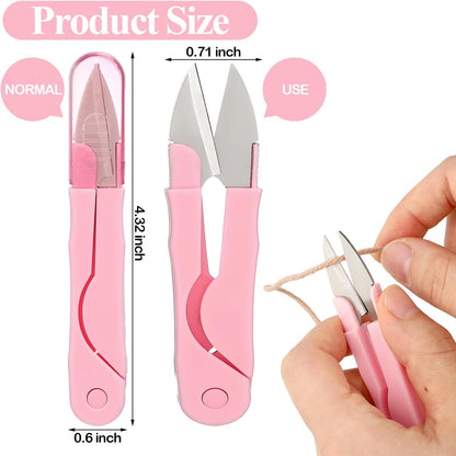 2 Pcs Sewing Scissors Thread Snips with Protective Rubber Sleeve