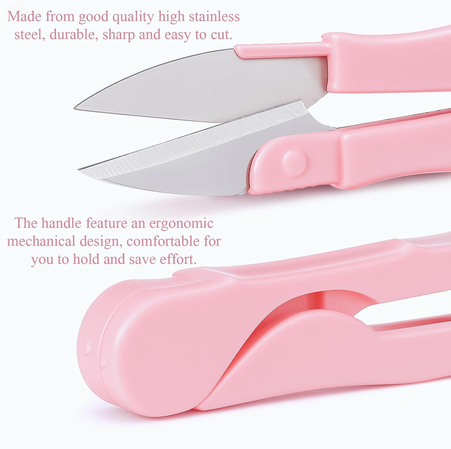 2 Pcs Sewing Scissors Thread Snips with Protective Rubber Sleeve