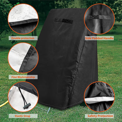 Garden Wall Mounted Retractable Hose Reel Cover, 450D Oxford Polyester Coated Tarp, 100% Waterproof Sunscreen Hose Reel Cover, for:Giraffe tools,Ayleid,Gardena and More.grey,24"L x18"Wx24H"