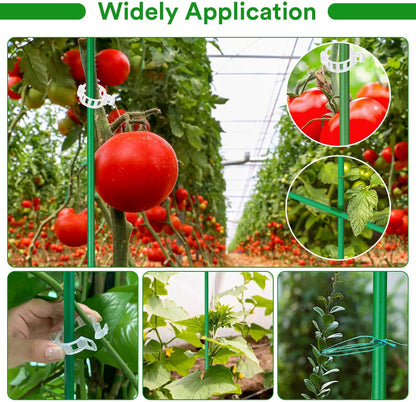 104pcs Garden Stakes, 40 Pack Thicken Fiberglass Tomato Stakes