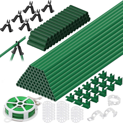104pcs Garden Stakes, 40 Pack Thicken Fiberglass Tomato Stakes