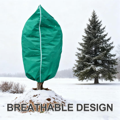 2 PCS 47.2 x 70.8 Inches Plant Covers Freeze Protection, 2.2oz/yd² Frost Cloth for Outdoor Plants with Zipper/Drawstring, for Large Plant Frost Protection Outdoor Shrub Bush Fruit Tree Potte