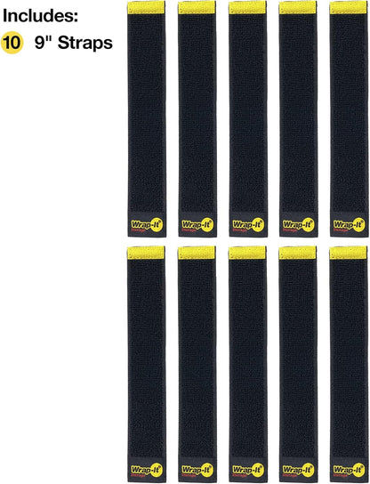 Selfie Straps , 9-inch (10-Pack), Black