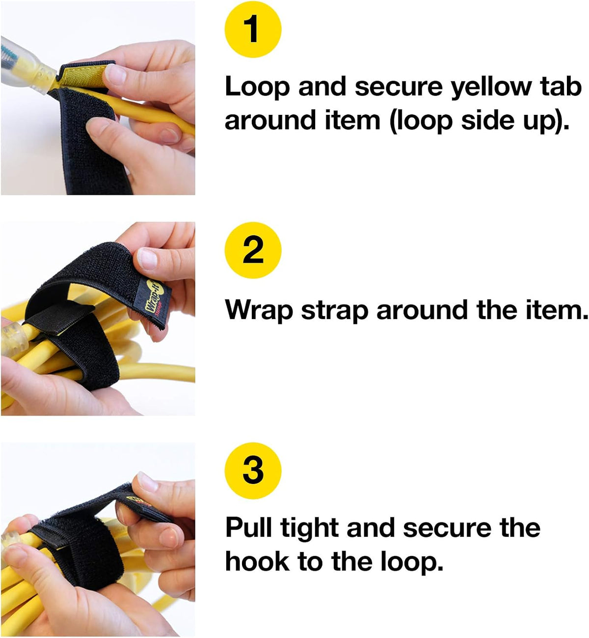 Selfie Straps , 9-inch (10-Pack), Black