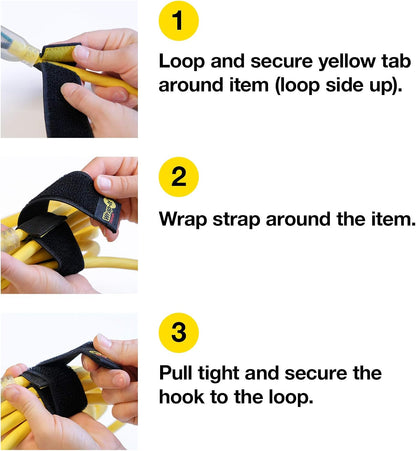 Selfie Straps , 9-inch (10-Pack), Black