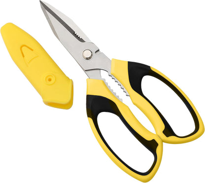 Utility Scissors All Purpose heavy duty 8-Inch Yellow
