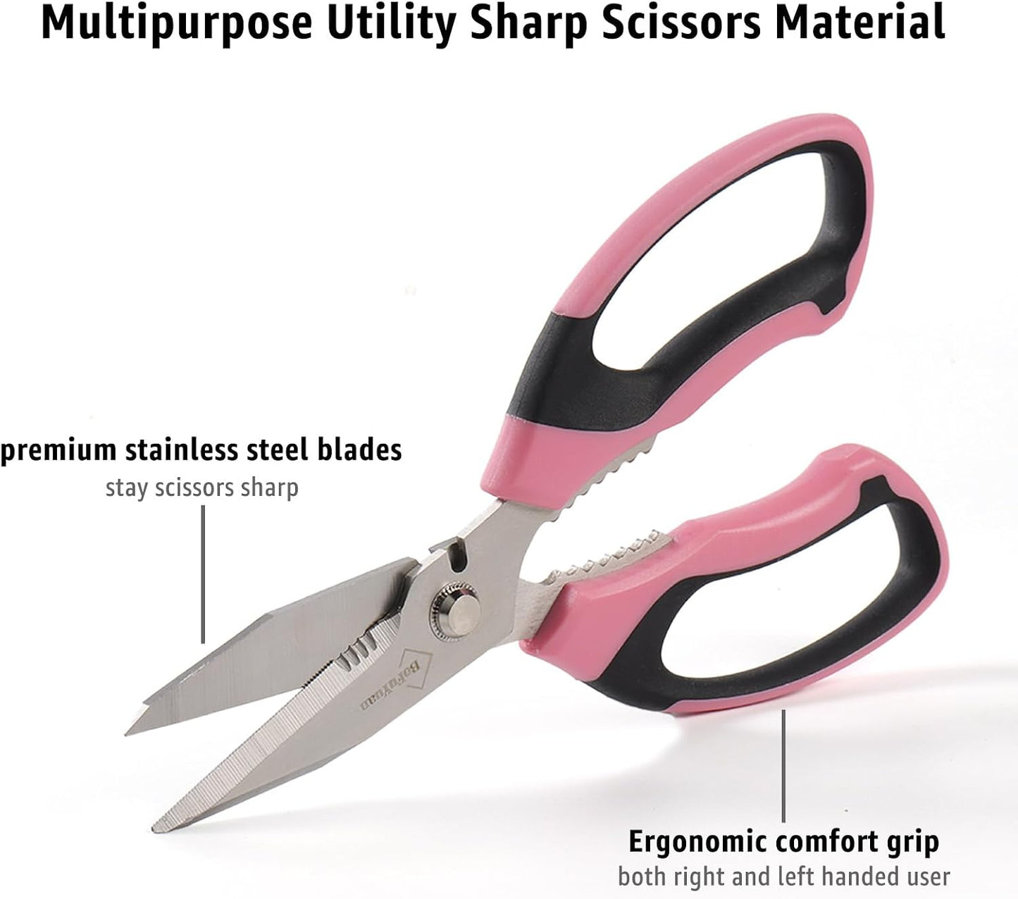 Utility Scissors All Purpose heavy duty 8-Inch Yellow