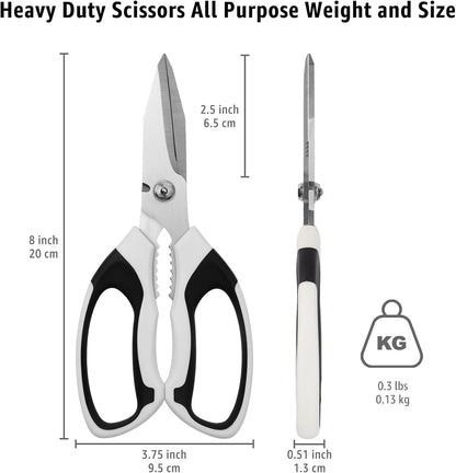 Utility Scissors All Purpose heavy duty 8-Inch Yellow