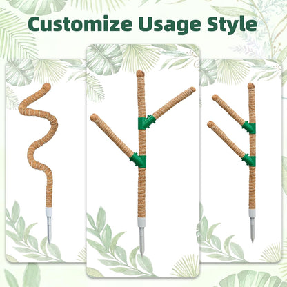 3 Pack Moss Pole, 50 Inch Monstera Plant Support, Tall Moss Poles for Climbing Plants Indoor DIY, Coco Coir Plant Pole Moss Plant Stick Support Stake Kit for Potted Plants, Pothos, Philodendron