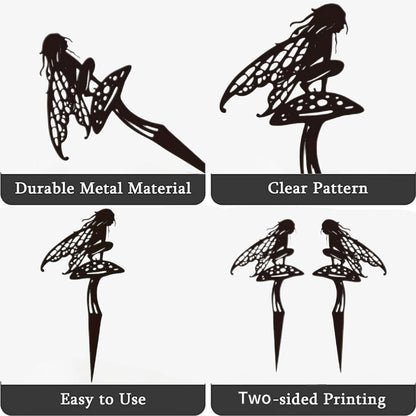 Decorative Garden Stakes, Fairy Garden Statues for Home and Garden (3)
