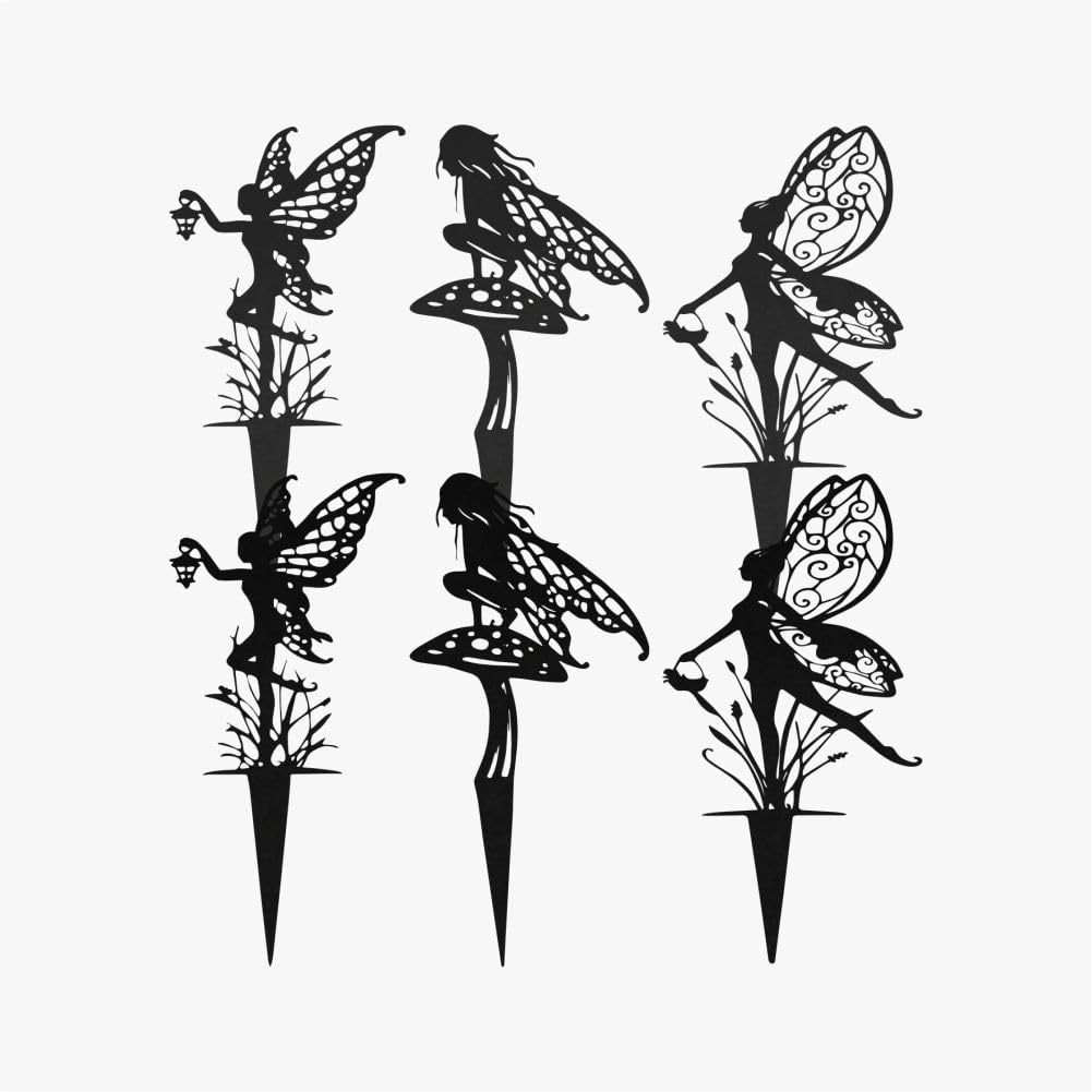 Decorative Garden Stakes, Fairy Garden Statues for Home and Garden (3)