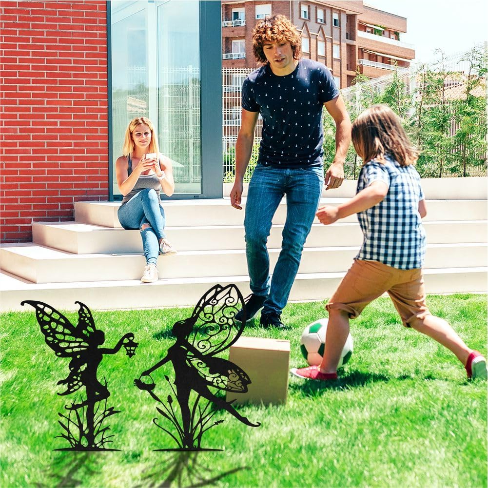 Decorative Garden Stakes, Fairy Garden Statues for Home and Garden (3)