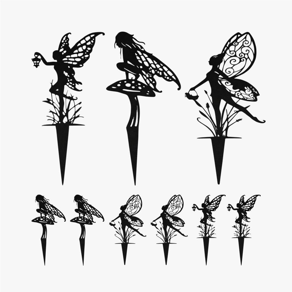 Decorative Garden Stakes, Fairy Garden Statues for Home and Garden (3)