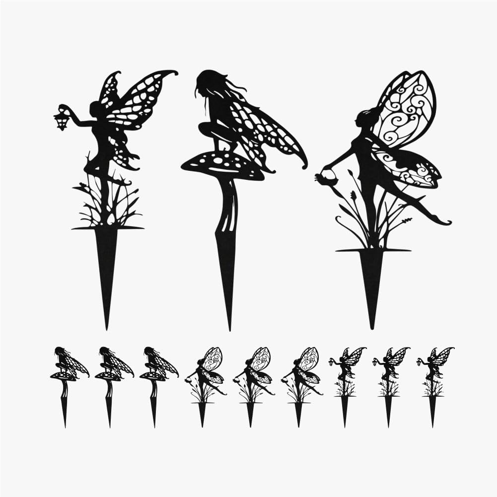 Decorative Garden Stakes, Fairy Garden Statues for Home and Garden (3)
