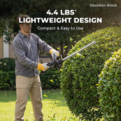 Pole Hedge Trimmer Cordless 20V with Battery Powered 20-Inch Electric Hedge Trimmers 15-FT Reach with Extension Pole Multiple Angles for Shrubs Pruning Bush Trimmer