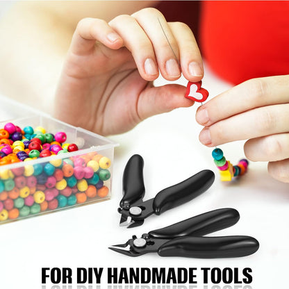3 Packs 3. 5 Inch Wire Cutters Mini Soft Wire Snips Nippers Micro Cutter with Lock Flush Diagonal Cutting Pliers Small Flush Cut Pliers Jewelers Tools for Electronic(Black)
