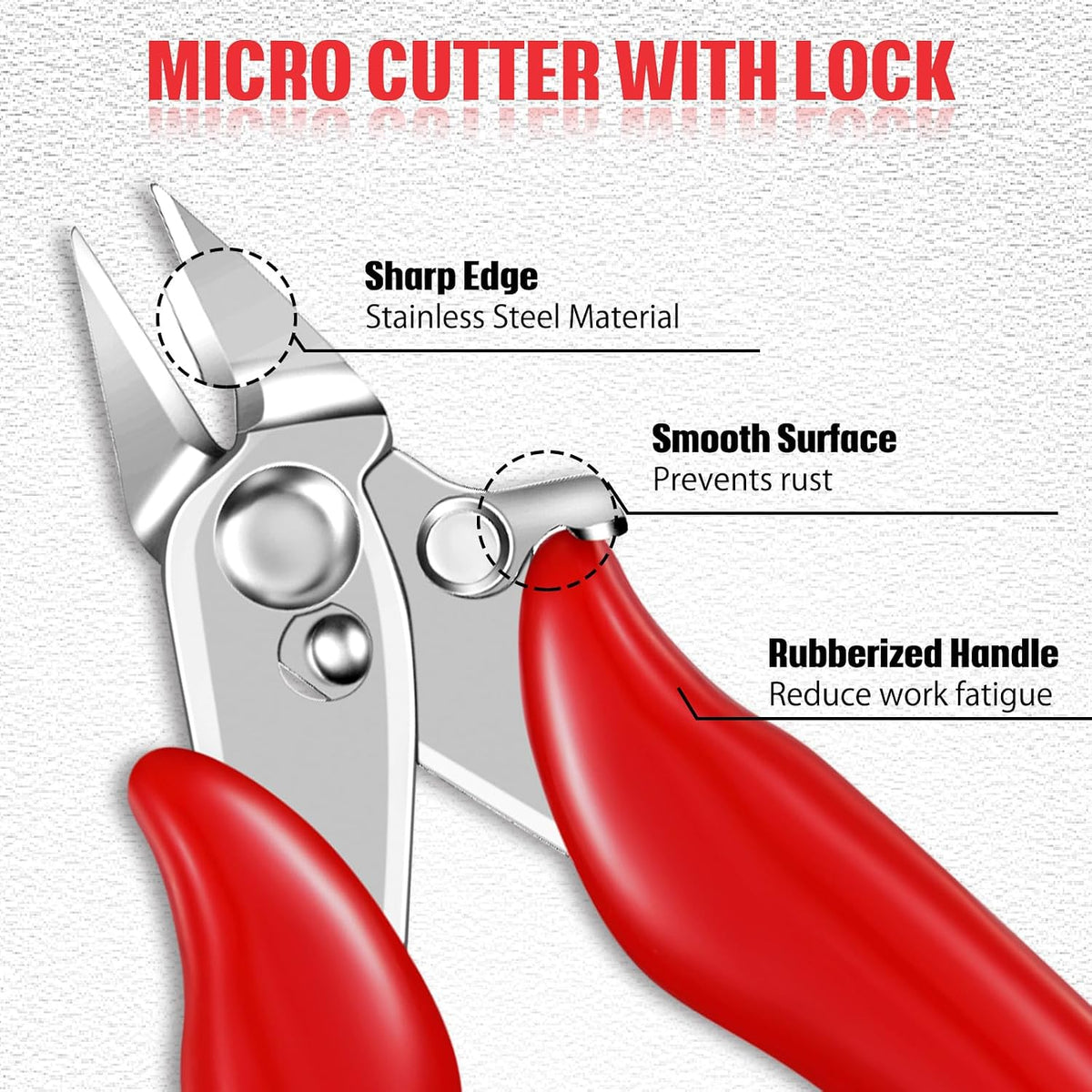 3 Packs 3. 5 Inch Wire Cutters Mini Soft Wire Snips Nippers Micro Cutter with Lock Flush Diagonal Cutting Pliers Small Flush Cut Pliers Jewelers Tools for Electronic(Black)