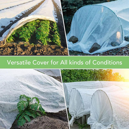 Plant Anti Freeze Cover, Plant Covers, UV Resistant Breathable Plant Frost Blanket Floating Blankets Fabric Plants for Cold Winter Reusable Floating Row Cover