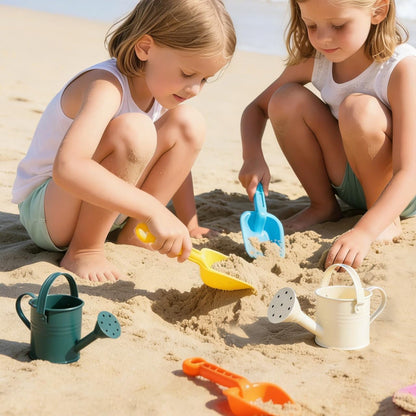 5 Pcs Kids Watering Can Bulk, Mini Metal Watering Can with Long Spout, Small Iron Watering Pots for Indoor Plants, Kids Gardening Tools (Random Color)