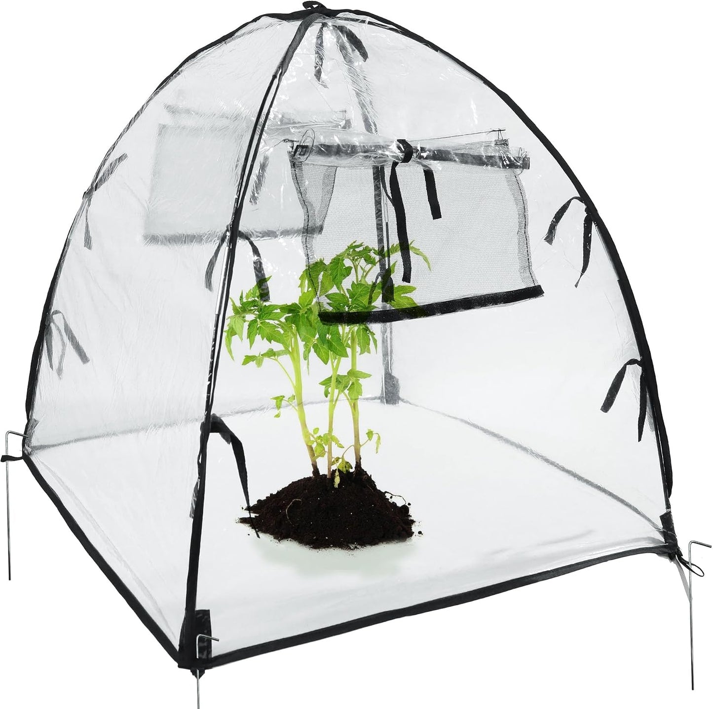 Plant Tent Cover Freeze Protection for Winter Plants Clear 36" x 36" x 38"