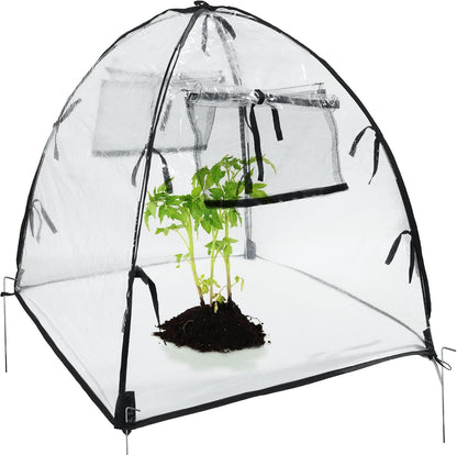 Plant Tent Cover Freeze Protection for Winter Plants Clear 36" x 36" x 38"