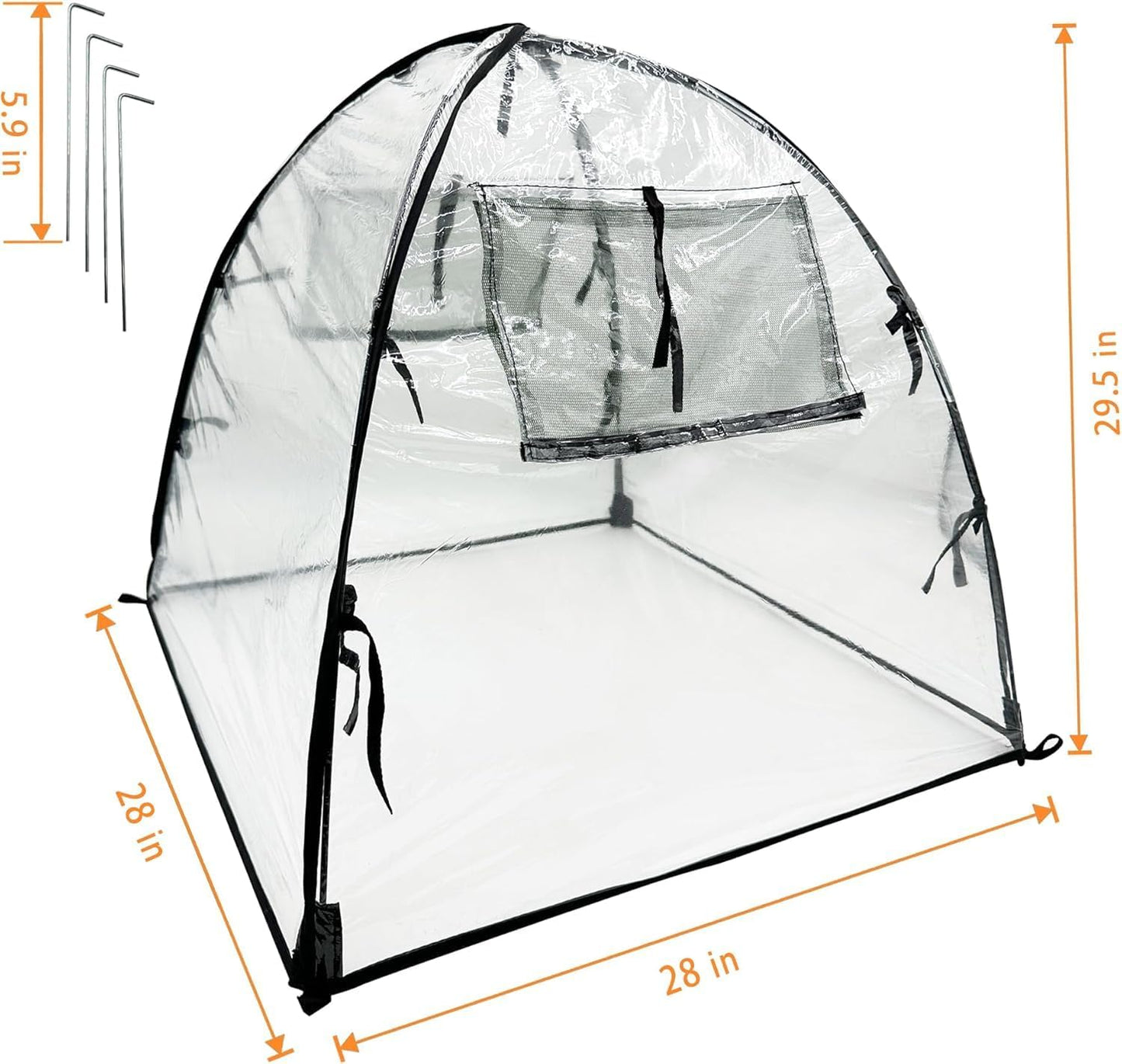 Plant Tent Cover Freeze Protection for Winter Plants Clear 36" x 36" x 38"