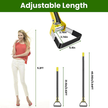 Hoe Garden Tool, Heavy-Duty Adjustable Garden Hoe, Long Handle Loop Stirrup Hula Hoe, Upgraded Scuffle Garden for Weeding and Loosening Soil (31-46 Inch)