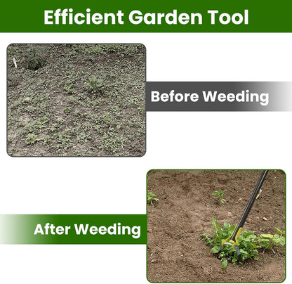 Hoe Garden Tool, Heavy-Duty Adjustable Garden Hoe, Long Handle Loop Stirrup Hula Hoe, Upgraded Scuffle Garden for Weeding and Loosening Soil (31-46 Inch)