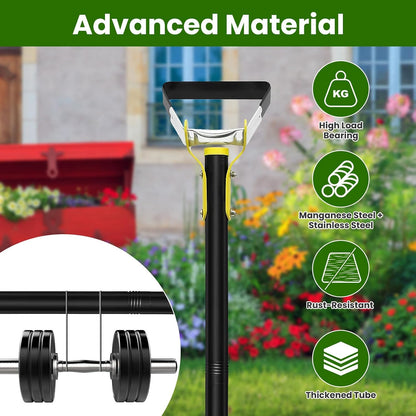 Hoe Garden Tool, Heavy-Duty Adjustable Garden Hoe, Long Handle Loop Stirrup Hula Hoe, Upgraded Scuffle Garden for Weeding and Loosening Soil (31-46 Inch)